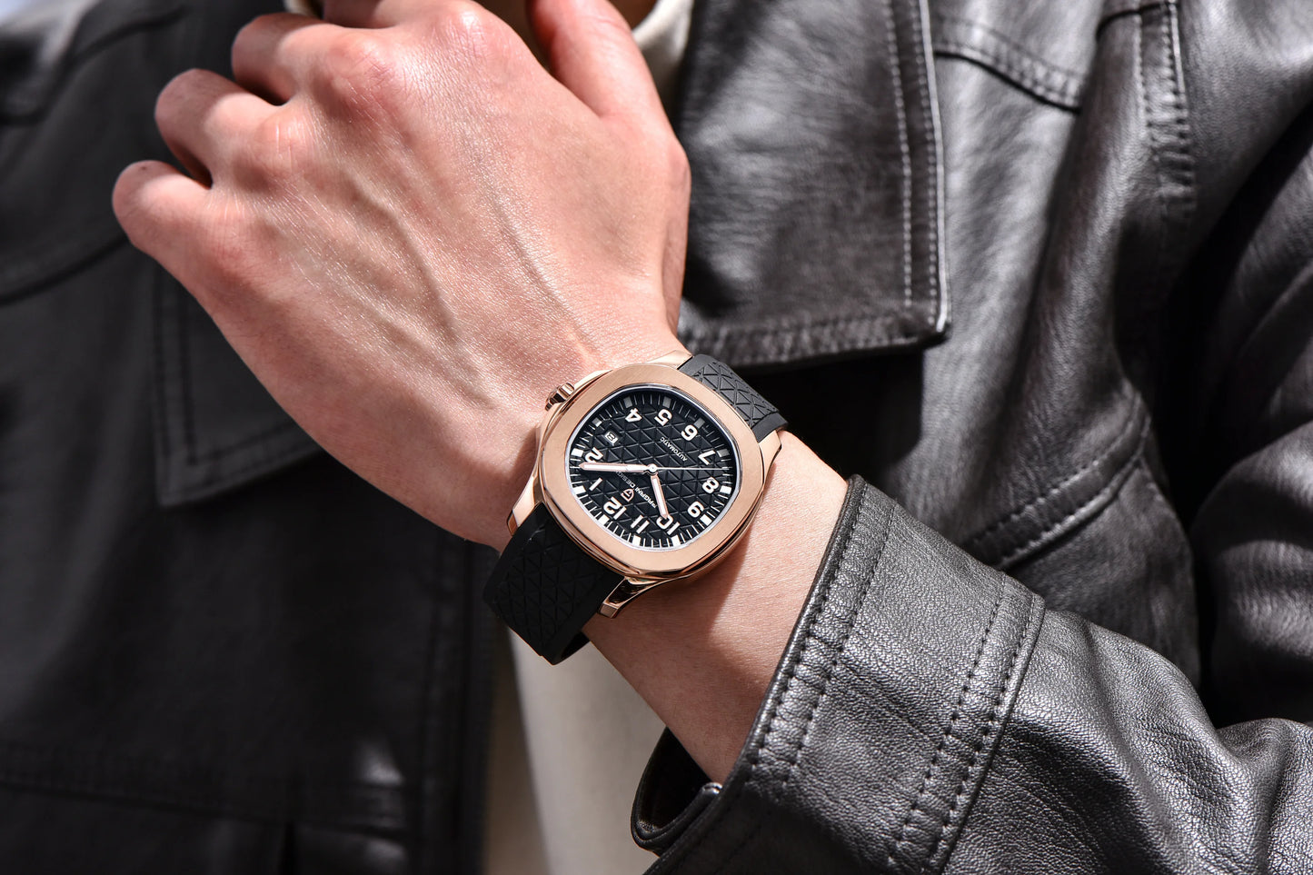 PAGANI DESIGN 2026 New Men's Watches Rose Gold Top Luxury  Automatic Watch For Men Barrel dial Steel Mechanical Wristwatch Men