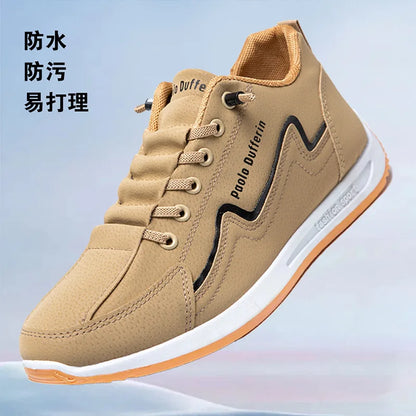 Large Size Men's Comfortable Breathable Soft Bottom Running Shoes Casual Style Sporty Retro Stripe Design Rubber Outsole