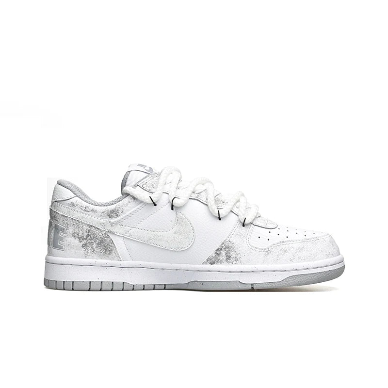 Sneakers personalizzate Nike Dunk Low "Wao" Edizione speciale con sacchetto regalo, stile High Street, decostruite, dipinte a mano con sfumature orientali, da uomo