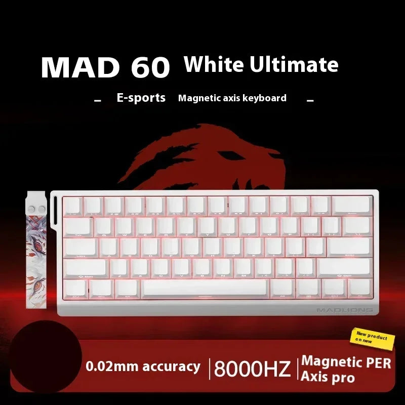 FGG Madlions Mad60 Mad68 He Mechanical Keyboard Magnetic Switch 8k Wired Rgb Hot Swap Custom Keyboard Esport Game Gift Accessory