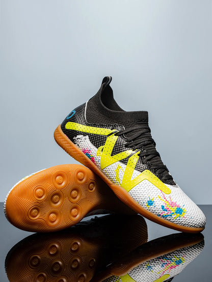 Chuteiras de Futsal Profissionais para Homem, com Sola Plana, Duráveis e Confortáveis, para Treino de Adultos e Adolescentes, Antiderrapantes