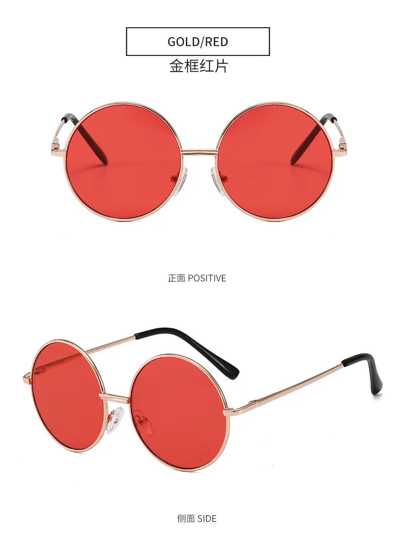 Children's sunglasses metal frame round sunglasses  simple anti ultraviolet tide children's glasses