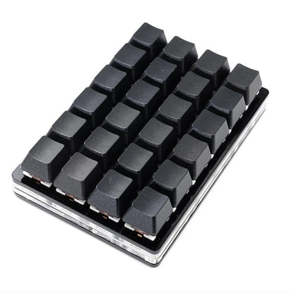 Mini teclado mecânico USB personalizado de 24 teclas preto/branco para gaming, Sayo Device, teclado programável de atalhos com teclas macro