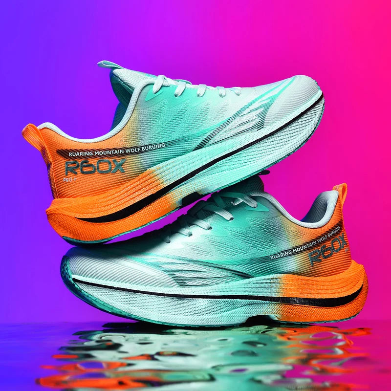 Löparskor för män i mesh, andningsbara, snörningsbara, bekväma, maraton-, sport- och fritidsskor, tennis-skor, stora storlekar, trendiga sneakers för män