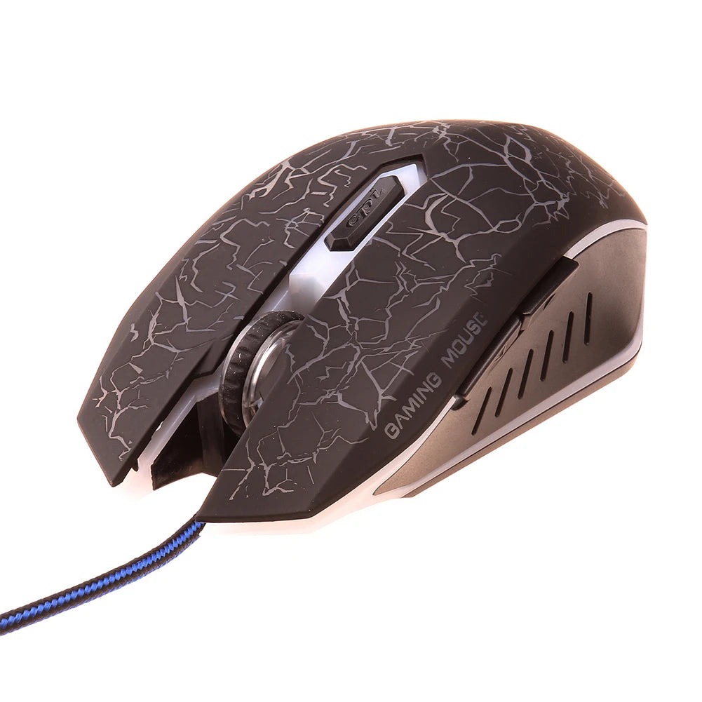 2400 DPI laidinė USB žaidimų pelė su RGB LED apšvietimu, ergonomiška kompiuterio pelė, skirta asmeniniams kompiuteriams, nešiojamiesiems kompiuteriams ir „MacBook“, profesionali 6 mygtukų optinė žaidimų pelė