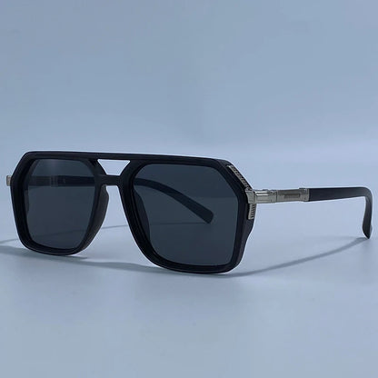 Vintage Steampunk Polarized Sunglasses Women Double Bridge Black 2026 Luxury Designer Driving Shades For Lady Fashion Eyewear
