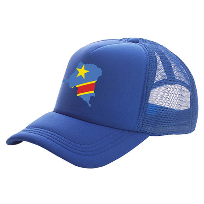 Democratic Congo Trucker Cap Men Democratic Republic of the Congo Hat Baseball Cap Cool Summer Unisex Mesh Net Caps
