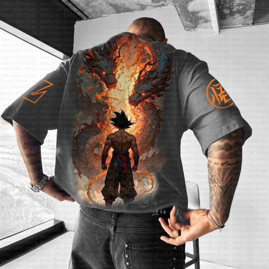 Son Goku Dragon Ball Anime 2025 Καλοκαιρινό T-shirt Ανδρικό Harajuku Oversized Ρετρό Streetwear Γυναικείο Casual Φαρδύ Κοντομάνικο Unisex Top