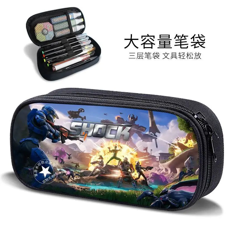 Fortnite new style elementary school student personalized pencil case game peripheral cartoon large capacity stationery bag gift