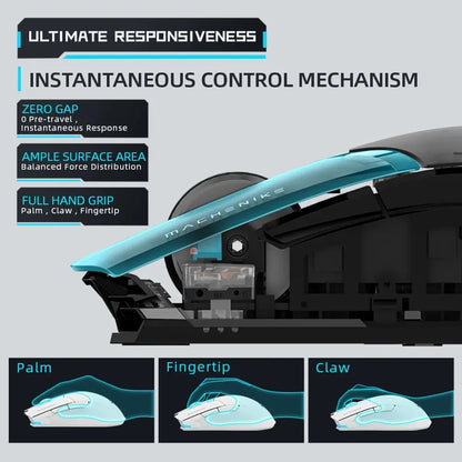 MACHENIKE M7 Pro Wireless Gaming Mouse PAW3395 26000 DPI RGB USB & 2.4GHz Rechargeable Gaming Mouse for PC & Laptop