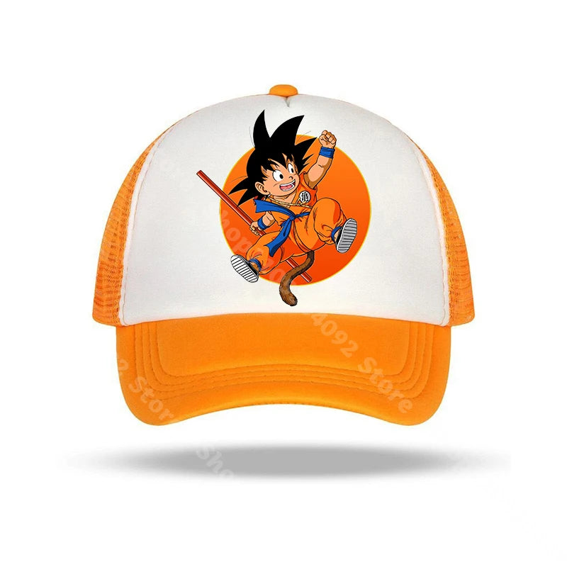 Dragon Ball baseball sapkák, anime karakterekkel nyomtatott napellenzős sapkák, gyerekeknek és felnőtteknek, nyári, lélegző, alkalmi sapkák, állítható csúcsú sapkák, ajándékok