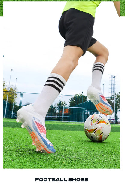 New Men's Football Boots Turf Comfortable Soccer Shoes Sport Fg Grass Cleats Futsal Non Slip Outdoor Adult Ultralight Non-Slip