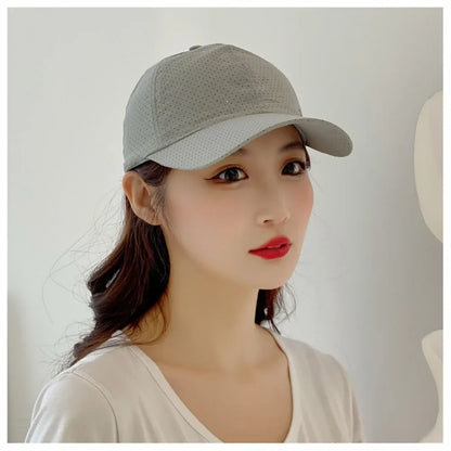 Men Women Mesh Moisture-Waging Quick Dry Baseball Cap Male Summer Female Originality Adjustable Breathable Sun Visor Fishing Hat
