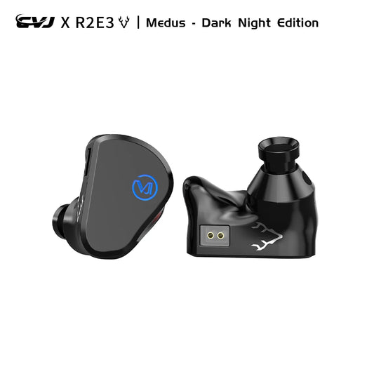 CVJ X R2E3 Medusa Dynamic Driver In-Ear Earphones, HiFi Wired Earphones with Dual Layer Acoustic Design, Venting System, Audiophile Sound Performance