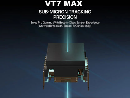 Rapoo VT7 MAX Wireless Gaming Mouse, True 8K Wireless Gaming Mouse, 53g Ultra-Lightweight, 30K DPI, 750-Hour Battery, Programmable Gaming Mouse