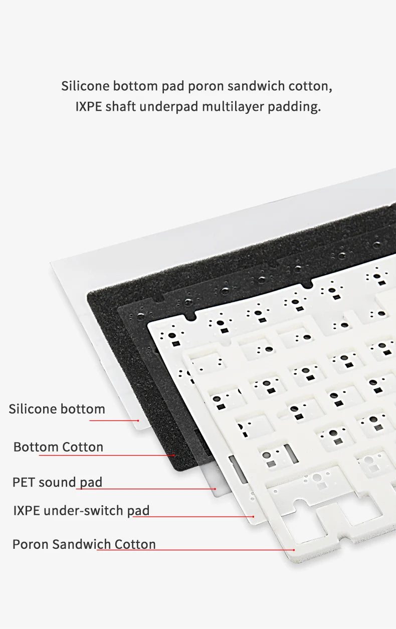 Teclado Gaming Mecânico AJAZZ AK820 Pro com Fio e Sem Fio, Tri-Mode, Retroiluminação RGB, Switches Hot-Swappable, Layout Compacto 70%, PC/Mac