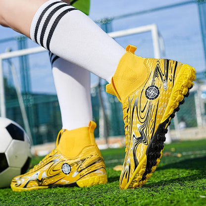 Men Professional Soccer Cleats Football Boots Studs Non Slip Breathable Training Boys Match Sneakers Comfortable for Grass Turf