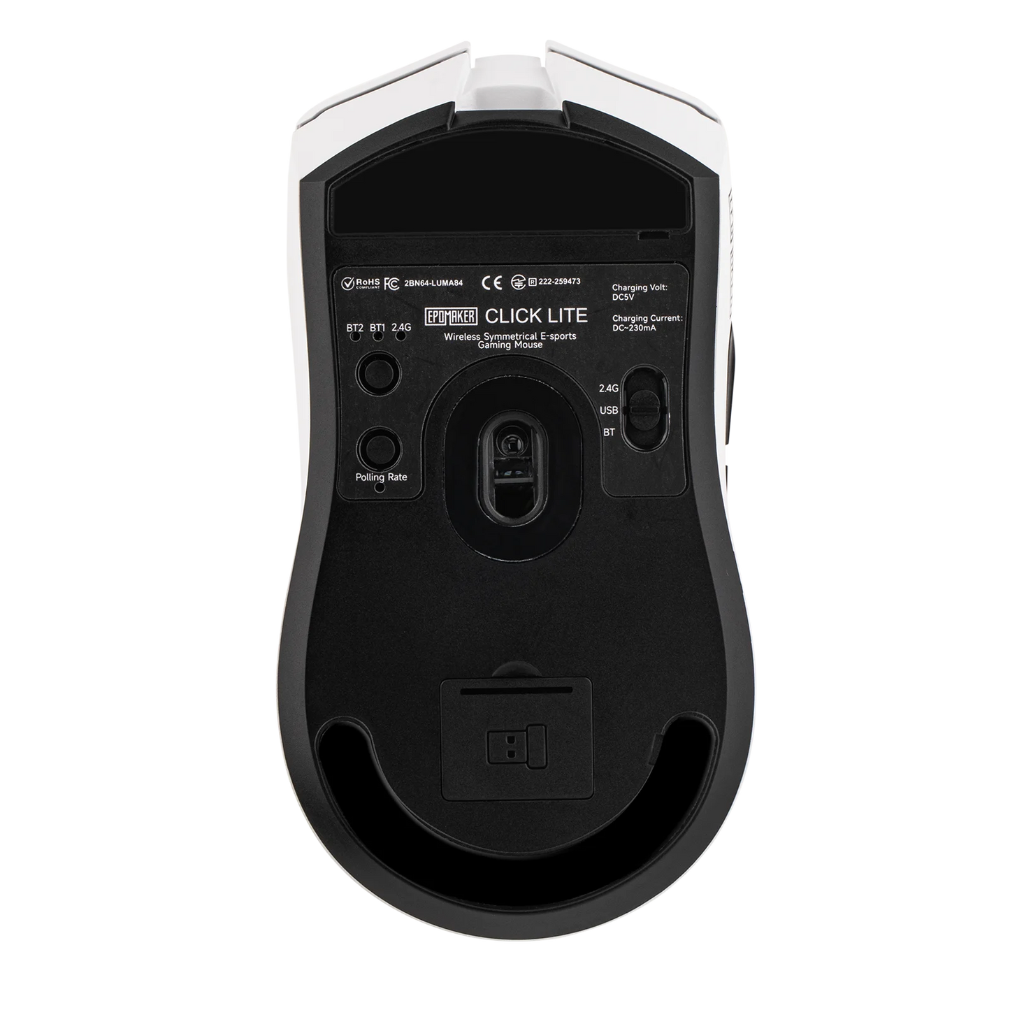EPOMAKER Click Lite kabelgebundene/BT/2.4GHz kabellose Gaming-Maus mit PAW3311-Sensor, 800 bis 24000 DPI und 500mAh Akku für PC/Mac/Linux