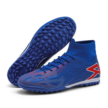 Nouvelles chaussures de football pour hommes, chaussures de football montantes, baskets d'extérieur antidérapantes, crampons de haute qualité pour futsal, intérieur et gazon, meilleures ventes
