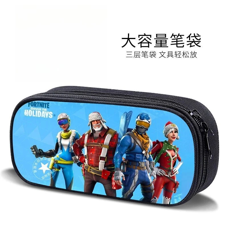 Fortnite new style elementary school student personalized pencil case game peripheral cartoon large capacity stationery bag gift