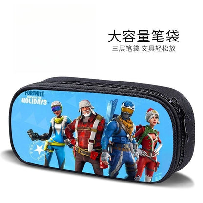 Fortnite new style elementary school student personalized pencil case game peripheral cartoon large capacity stationery bag gift