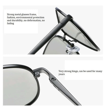 Luxury Photochromic Pilot Polarized Sunglasses Men Women Driving Chameleon Sun Glasses Change Color Day And Night UV400 Eyewear