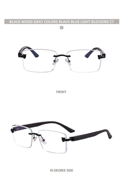 2026 Wooden Rimless Sunglasses Women Trendy Retro UV400 Protection Square Sunglass Men Brand Design Fashion Glasses Dropshipping