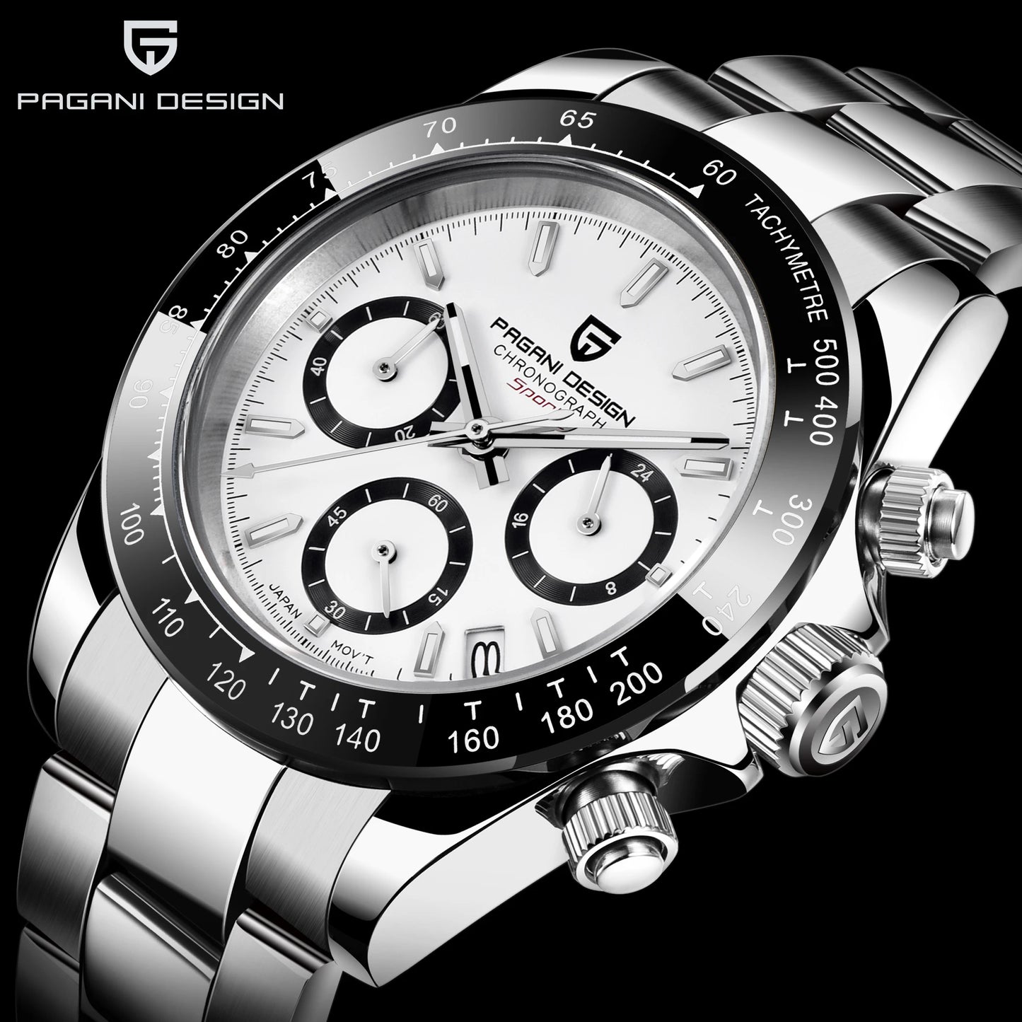 2025 PAGANI DESIGN  New PD1644 Meteorite Dial Fashion Men Quartz Wristwatches 100M Sapphire Glass Chronograph relogio masculin