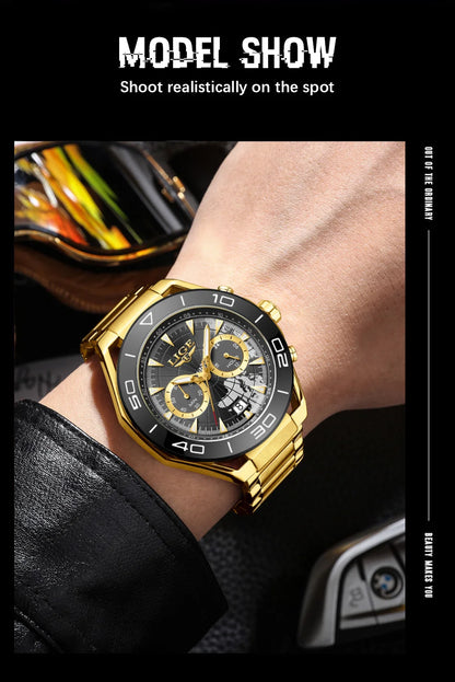 LIGE Top Brand Luxury Mens Watches Casual Business Watch Men Fashion Waterproof Military Men's Quartz Wristwatch Montre Homme