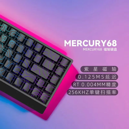 IROK Carotmas Mercury68 Teclado Mecânico com Switches Magnéticos 8K 68 Teclas RT0.004mm Baixa Latência Teclado Gaming com Fio Personalizado para PC Presentes