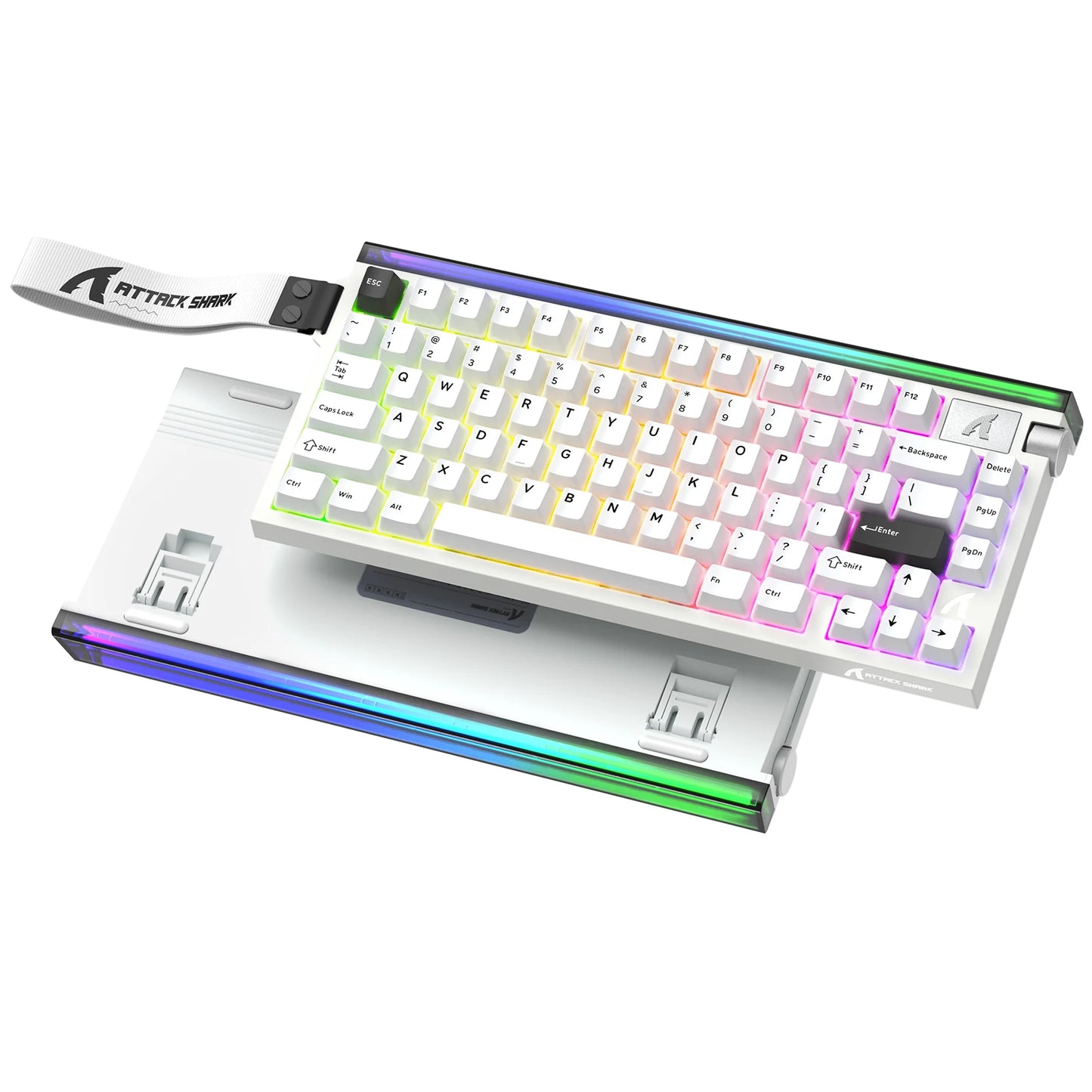 Teclado Gaming ATTACK SHARK R85 HE 8000Hz RGB Rapid Trigger, Precisão RT de 0.005mm, Teclado Gaming com Fios, Switch Magnético Hall Effect