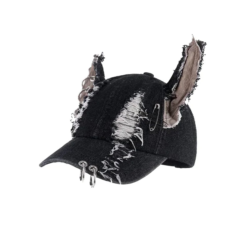 Șapcă de baseball în stil hip-hop – Pălărie de cowboy la modă, în stil graffiti și blugi, pentru femei/bărbați, accesoriu de modă unisex pentru petreceri și echipe