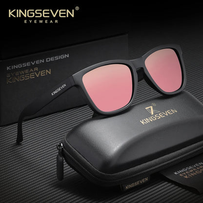 KINGSEVEN Brand Casual Driving Glasses Square Frame Men's Sunglasses Polarized Outdoor Travel Eyewear