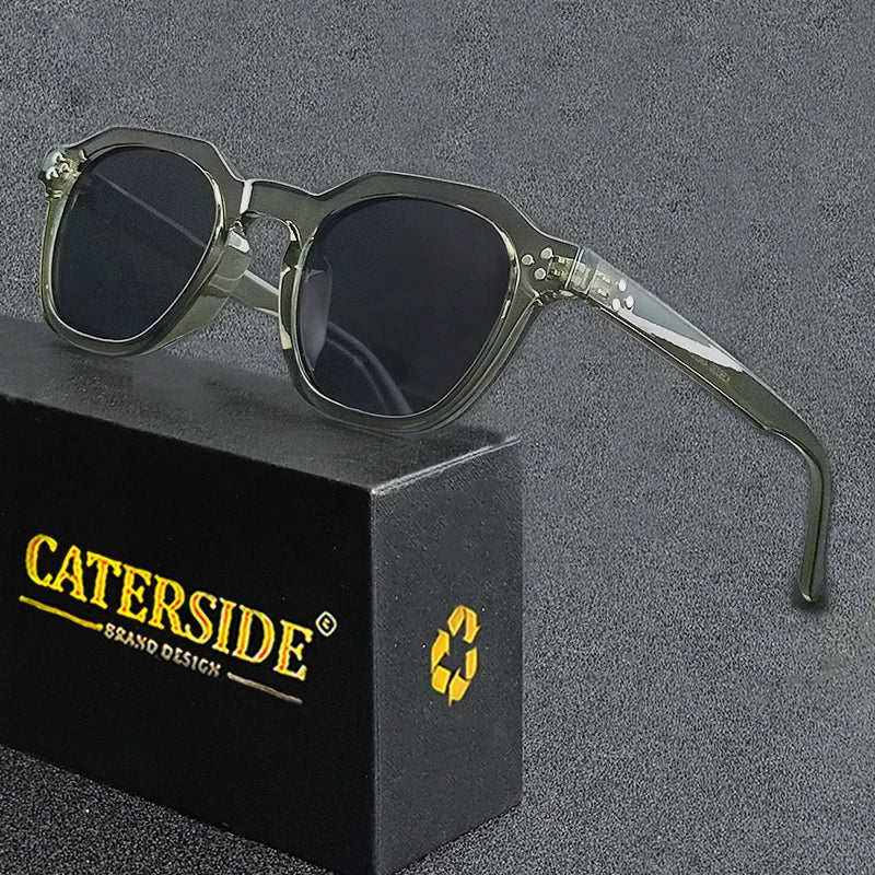 Caterside New Retro Polarized Men Sunglasses Square TR90 Frame Women Sun Glasses Outdoor Driving Fishing High Quality UV400 Gift