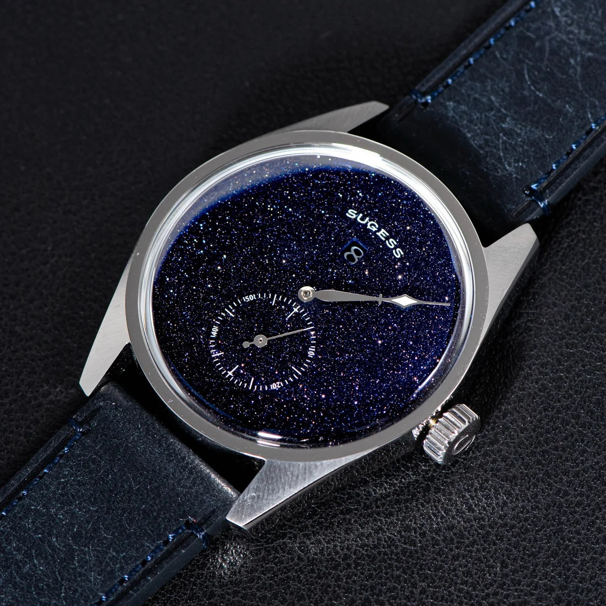 Sugess Mens Watch Automatic ST1721 Movement Aventurine Mechanical Wristwatches Hardlex Glass Fashion Simple Business Clock S451