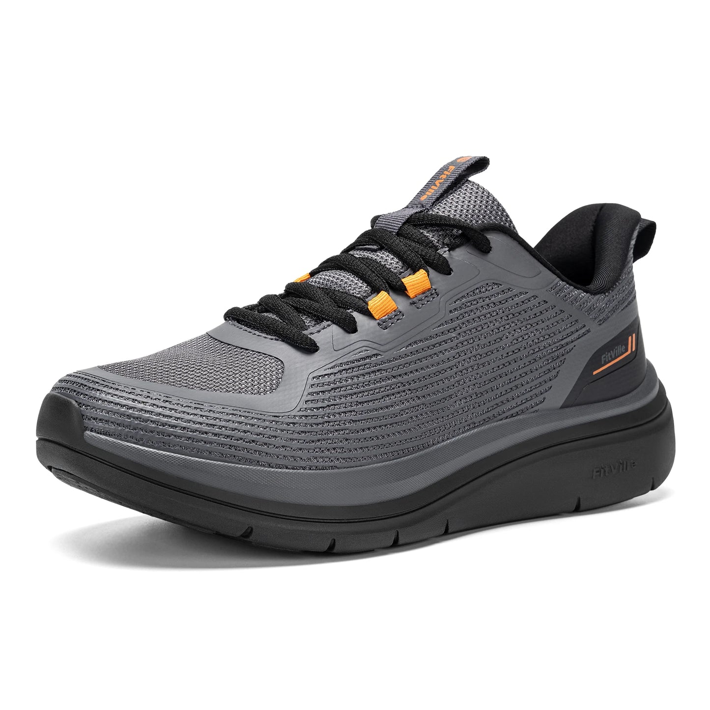 Fittington Walking Shoes for Men Extra Wide Sneakers Comfortable Lightweight Running Sport Shoes with Arch Support For Flat Feet