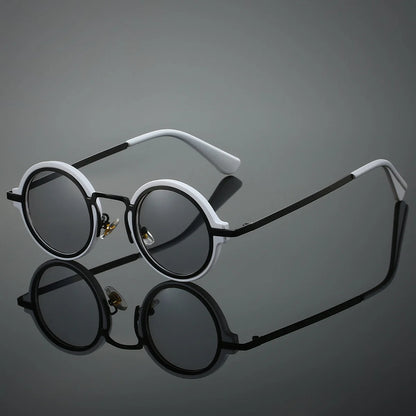 New Retro Small Round Frame Sunglasses for Men's Personalized Steampunk Outdoor Driving Sunglasses Street Photography