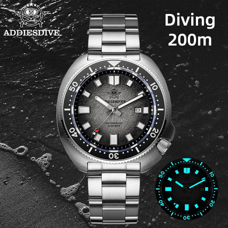 ADDIESDIVE Men's Luxury Watch 20Bar Waterproof  Display AD2511 Sapphire Glass Reloj Hombre BGW9 Super Luminous Quartz Watches