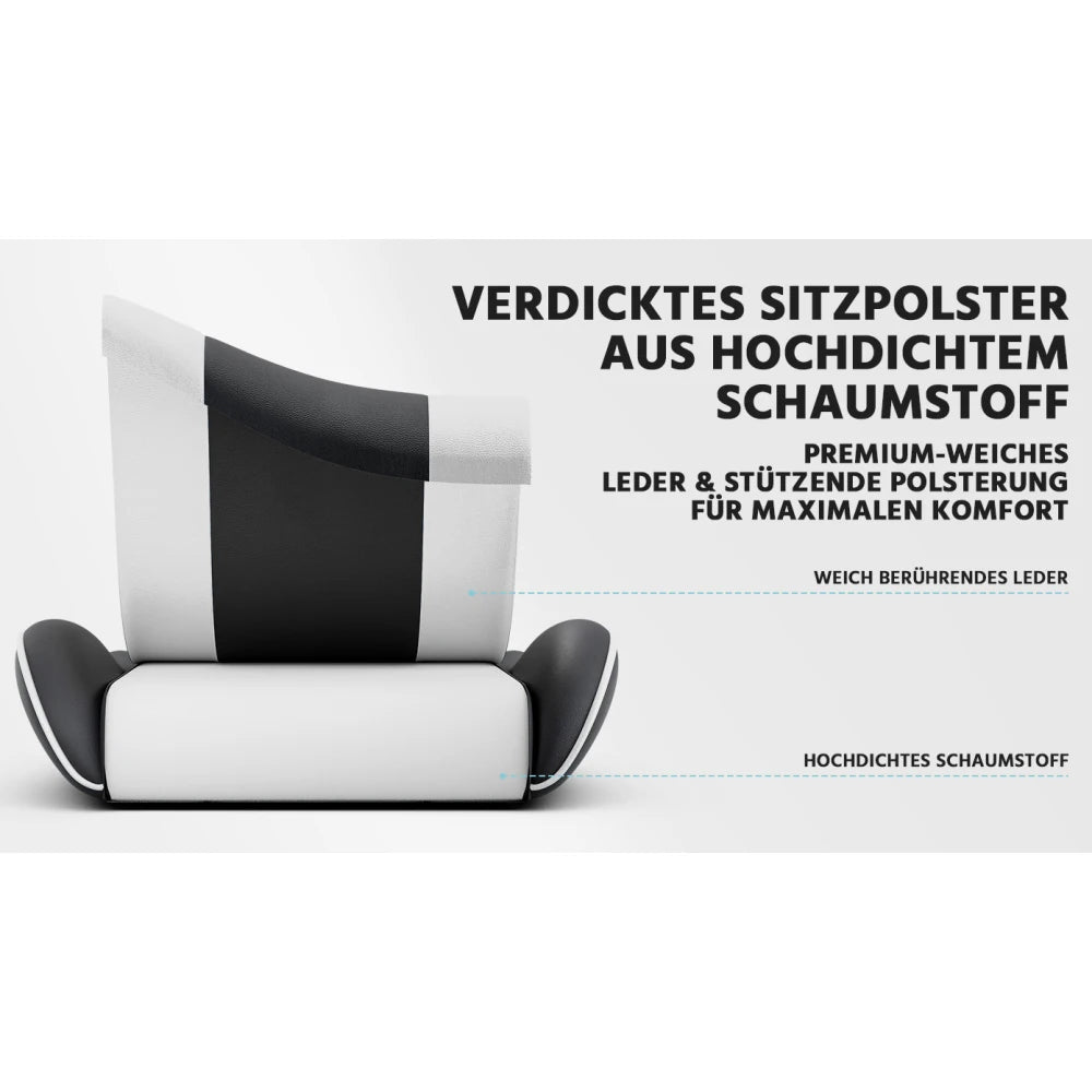 Ergonomic Gaming Chair with Lumbar Support, Adjustable Office Chair, Breathable PU Leather Computer Chair with Footrest & Reclining Backrest