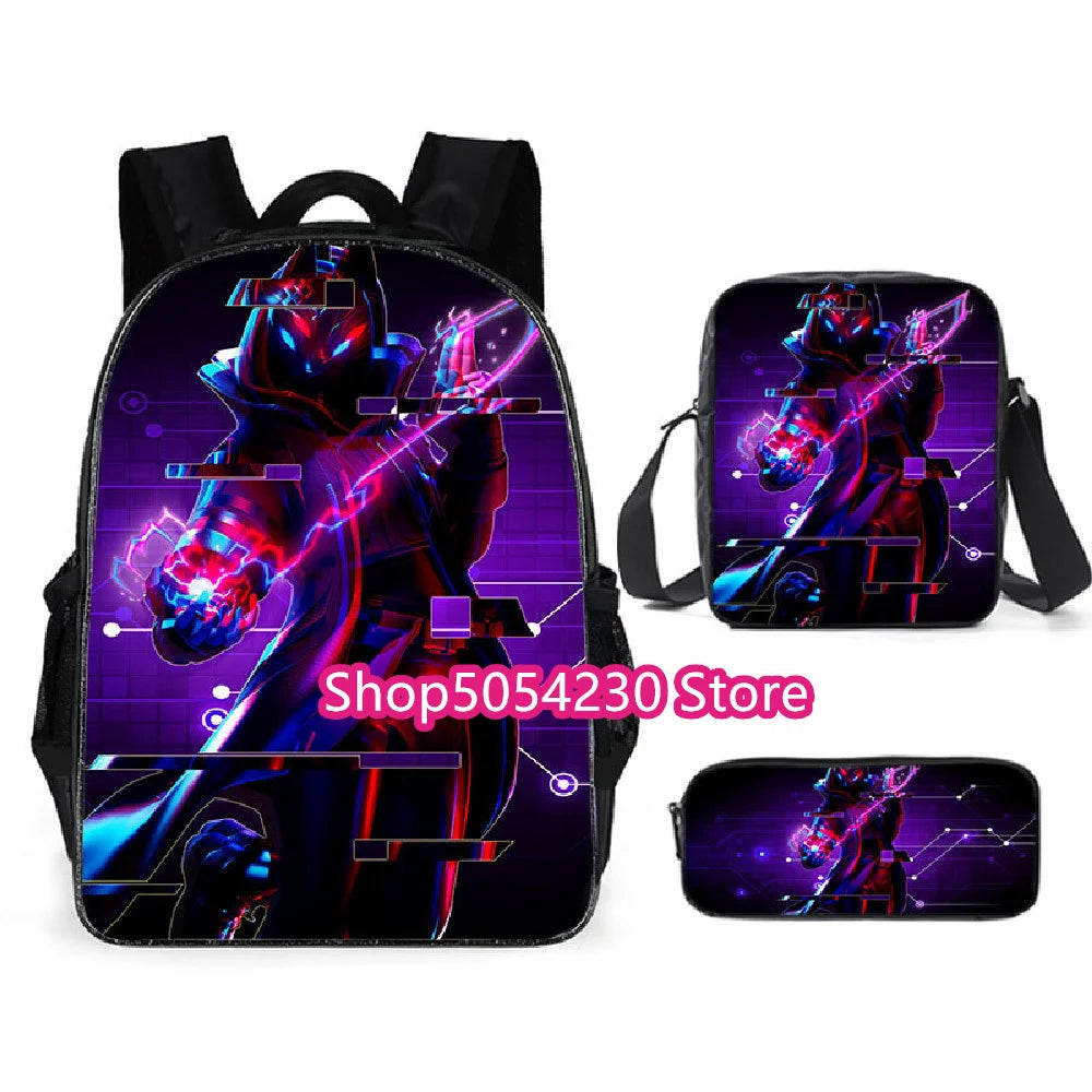 Zaino Fortnited 3PCS per ragazzi, Victory Game, 16 Inch, resistente all’acqua, per scuola materna, zaino scolastico cool per scuola elementare