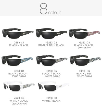 Polarized Chicano Sunglasses, Square Frame Design, UV400 Lens, Hip Hop Streetwear, Retro West Coast Accessory