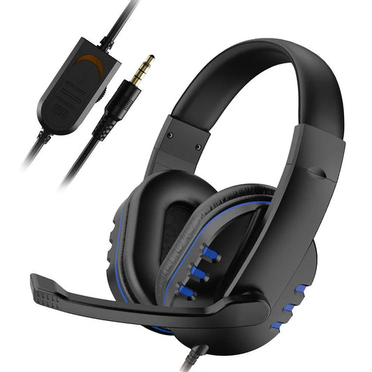 Casque de jeu 3.5mm filaire sur la tête casque de joueur avec Microphone contrôle du Volume Gamer écouteur casque pour Xbox PS4 PC
