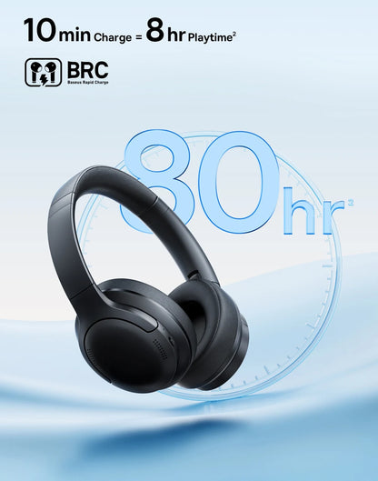 Auscultadores Over-Ear Sem Fios Bluetooth 5.3 Baseus – Driver HiFi de 40mm, Headset Dobrável com 70H de Autonomia e Áudio Espacial