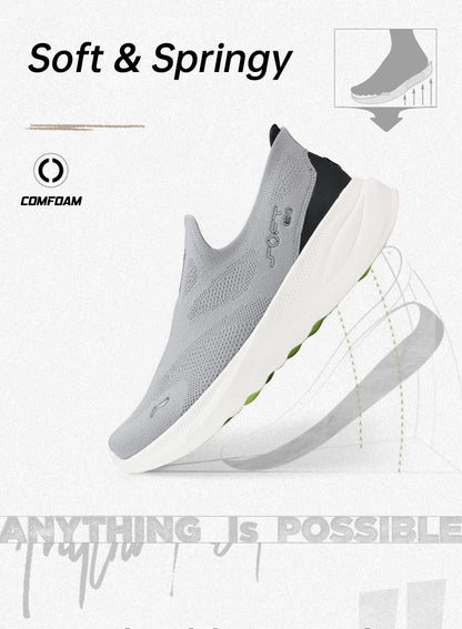 Li-Ning SOFT GO 2 KNIT slip-on fritids-gåsko til mænd – støddæmpende, komfortable og stabile LiNing mesh-jogging- og daglige sportssneakers AGLV017