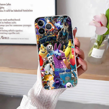 F-Fortnites-Cools Phone Case For iPhone 17, 16, 15, 14, 13, 12, 11 Pro Max Plus Soft Cover Personalized DIY