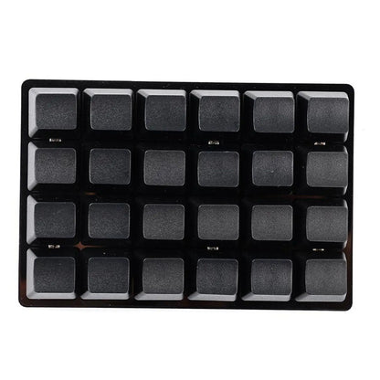Mini teclado mecânico USB personalizado de 24 teclas preto/branco para gaming, Sayo Device, teclado programável de atalhos com teclas macro