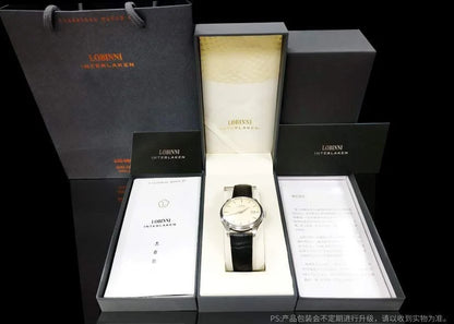 Luxury Brand Switzerland LOBINNI Ewiger Kalender Automatische mechanische Herrenuhr Saphirglas Multifunktionsuhr L13019-8