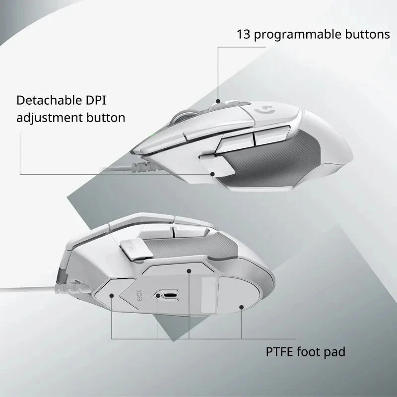 Logitech G502 X LIGHTSPEED Wireless Gaming Mouse with HERO 25K Sensor, LIGHTFORCE Hybrid Switches, 25,600 DPI, 13 Programmable Buttons