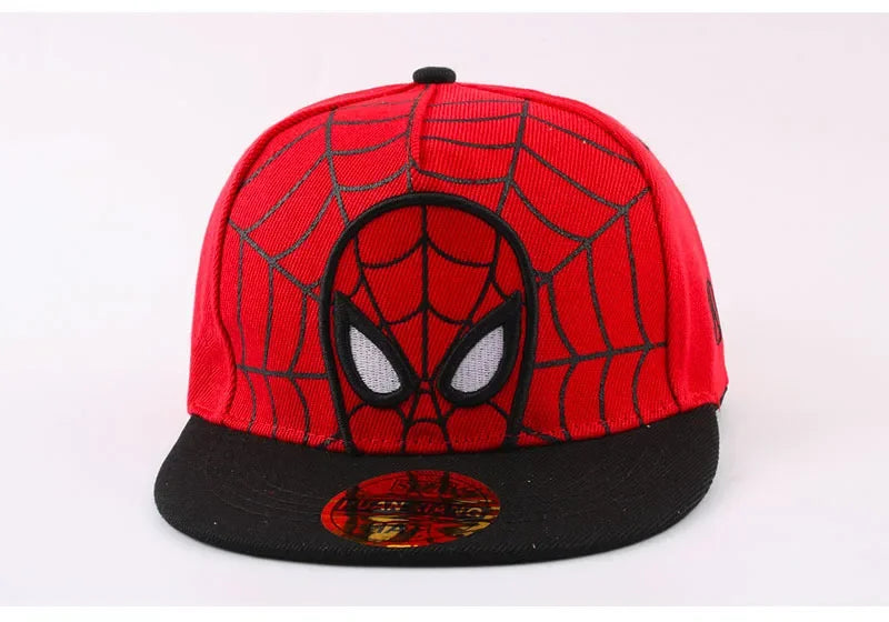Kids Anime Spiderman Cartoon Baseball Cap Snapback Hat for Toddler Baby Children Spring Summer Adjustable Hip Hop