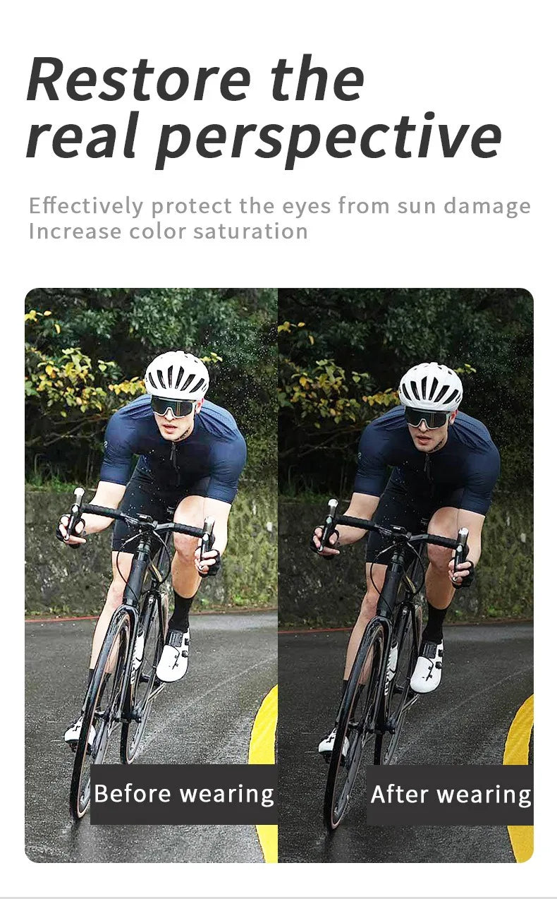 ROCKBROS Cycling Polarized Glasses MTB Road Bike Sunglasses UV400 Bicycle Sun Protection Light Unisex Bike Sports Equipment